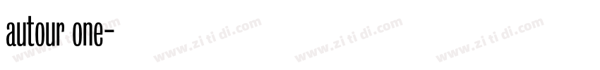 autour one字体转换